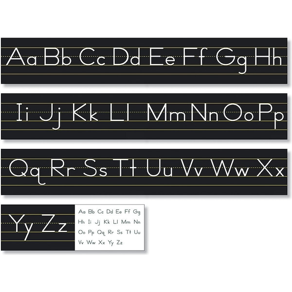 North Star Teacher Resources Black Traditional Manuscript Alphabet Line 9031 - main